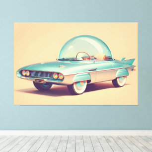 Atomic Futuristic Bubble Blaster Car  Canvas Print