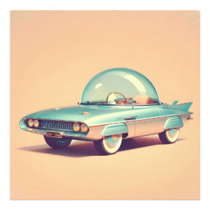 Atomic Futuristic Bubble Blaster Car Photo Print