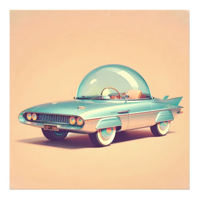 Atomic Futuristic Bubble Blaster Car Photo Print (Front)