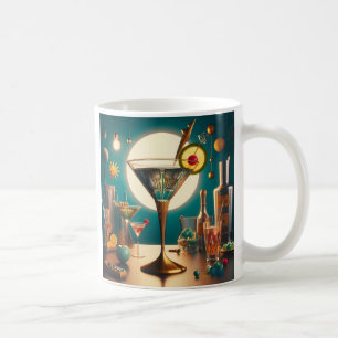 Atomic Futuristic Circuit Board Martini Coffee Mug