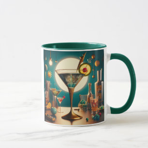 Atomic Futuristic Circuit Board Martini Mug