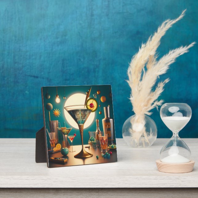 Atomic Futuristic Circuit Board Martini Plaque (Insitu)