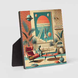 Atomic Futuristic Florida Space Age Family Room Plaque