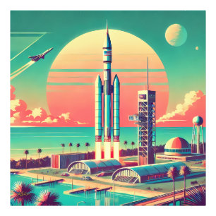 Atomic Futuristic New Florida Launch Site Photo Print