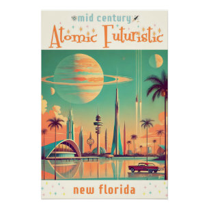Atomic Futuristic New Florida Poster