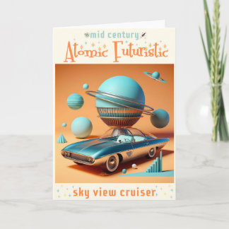 Atomic Futuristic Sky View Cruiser Car  Card