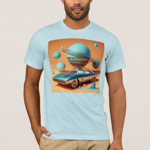 Atomic Futuristic Sky View Cruiser Car  T-Shirt