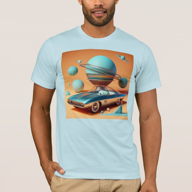 Atomic Futuristic Sky View Cruiser Car  T-Shirt (Front)