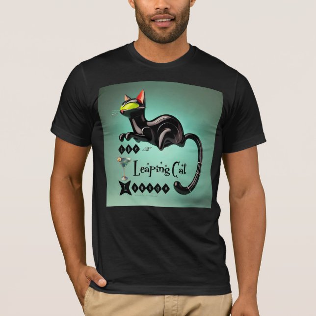 Atomic Futuristic The Leaping Cat Lounge T-Shirt (Front)
