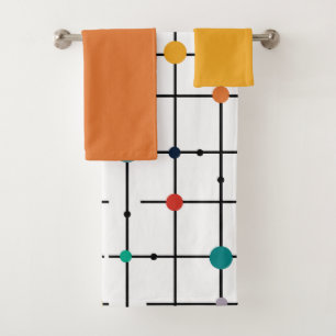 Atomic Grid Bath Towel Set