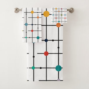 Atomic Grid Bath Towel Set