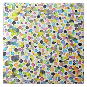 Atomic Gumdrops 6 x 6 Ceramic Tile