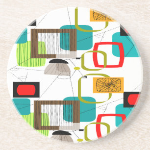 Atomic Inspired Geometric Pattern Coaster