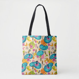Atomic Kitty Luau Shoulder Tote Bag