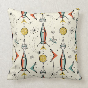 Atomic Kitty Rockets ©studioxtine Cushion