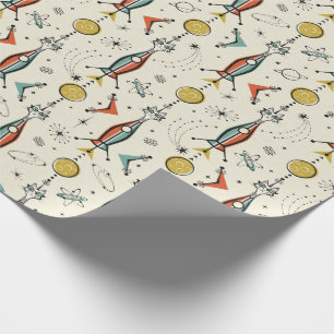 Atomic Kitty Rockets ©studioxtine Wrapping Paper