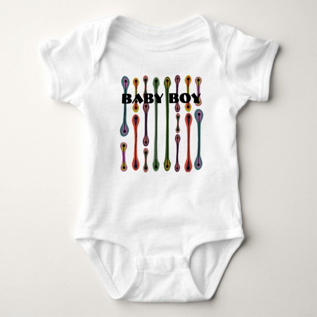 Atomic Lines  Baby Bodysuit (Front)