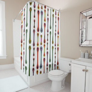 Atomic Lines  Shower Curtain