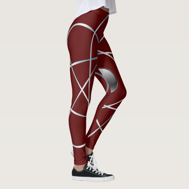 Atomic Maroon Leggings (Right)