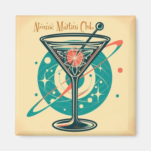 Atomic Martini Club Space Age Magnet (Front)