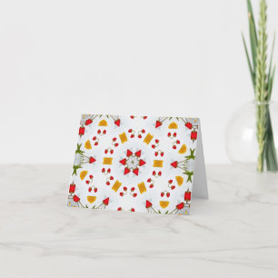 Atomic Mid Century Flower Vintage Card