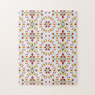 Atomic Mid Century Flower Vintage Jigsaw Puzzle