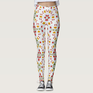 Atomic Mid Century Flower Vintage Leggings
