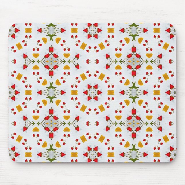 Atomic Mid Century Flower Vintage Mouse Pad (Front)
