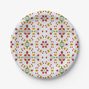 Atomic Mid Century Flower Vintage Paper Plate