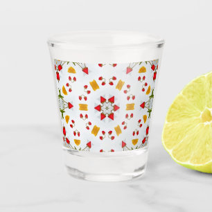Atomic Mid Century Flower Vintage Shot Glass