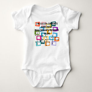 Atomic Mid-Century Modern Baby Bodysuit