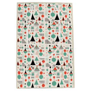 Atomic Mid Century Modern Christmas Medium Gift Bag