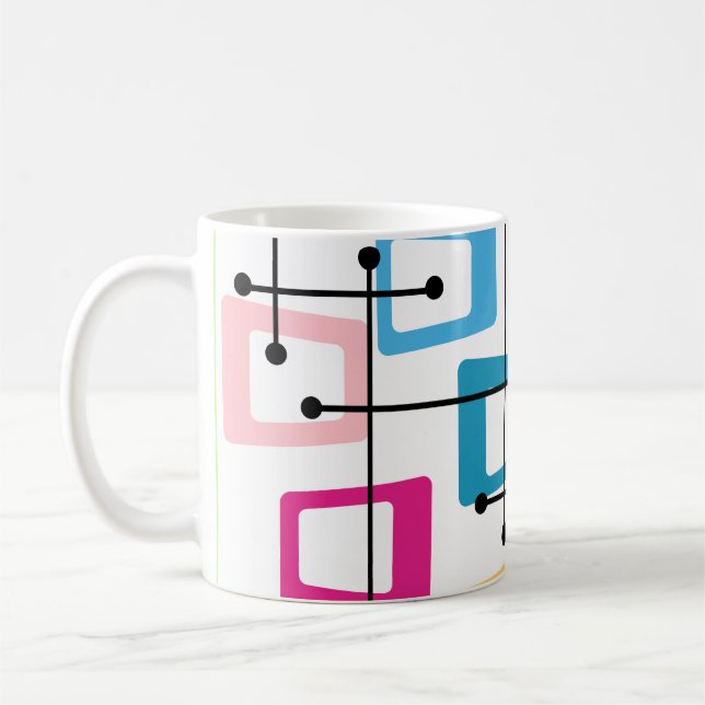Atomic Mid-Century Modern Coffee Mug (Left)