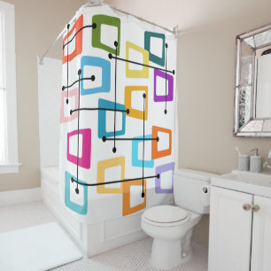 Atomic Mid-Century Modern Shower Curtain