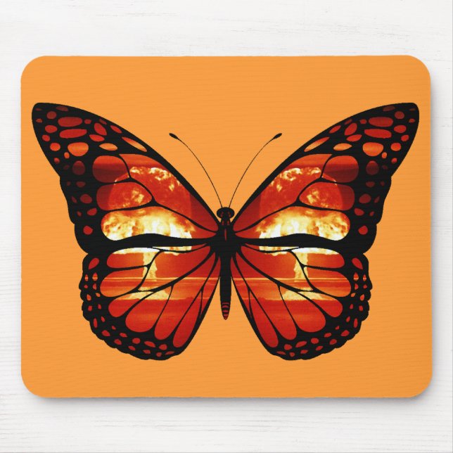 Atomic Mushroom Cloud Butterfly Mousepad (Front)