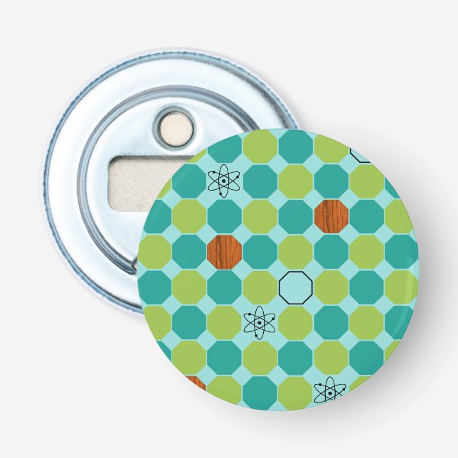 Atomic Octagons Magnetic Bottle Opener (Front)