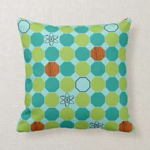 Atomic Octagons Throw Pillow