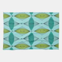Atomic Ogee and Starbursts Kitchen Towel
