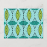 Atomic Ogee and Starbursts Postcard