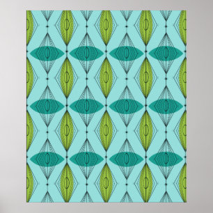Atomic Ogee & Starbursts Poster
