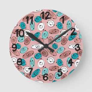 Atomic Ovals Round Clock