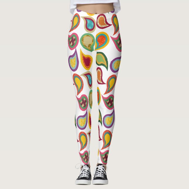Atomic Paisleys  Leggings (Front)