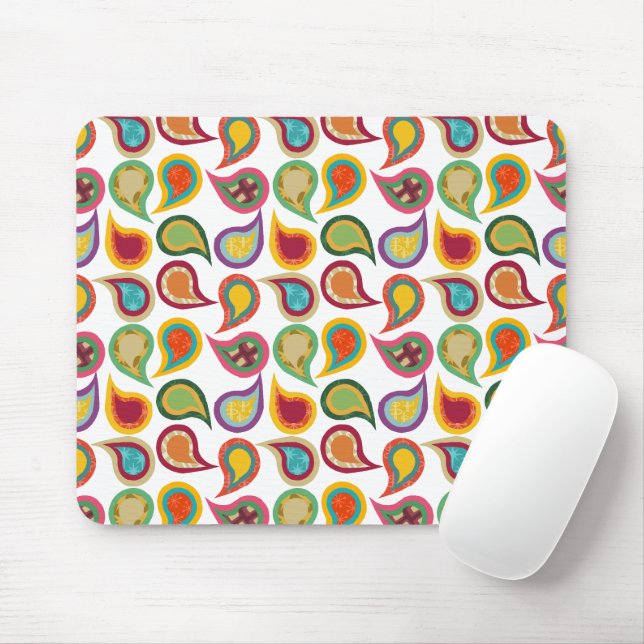 Atomic Paisleys  Mouse Pad (With Mouse)