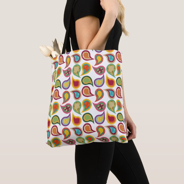 Atomic Paisleys  Tote Bag (Close Up)