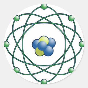 Atomic Particles Classic Round Sticker