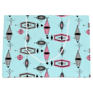 Atomic Pink & Grey Pattern Gift Bag