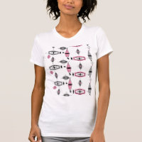 Atomic Pink & Grey Pattern T-Shirt
