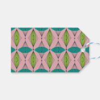 Atomic Pink Ogee & Starburst Gift Tags