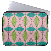 Atomic Pink Ogee & Starburst Laptop Sleeve