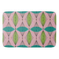 Atomic Pink Ogee & Starbursts Bath Mat
